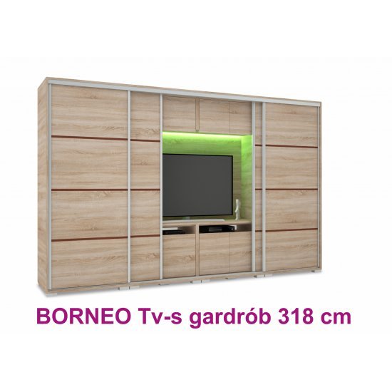 Borneo Tv-s gardrób 318 cm