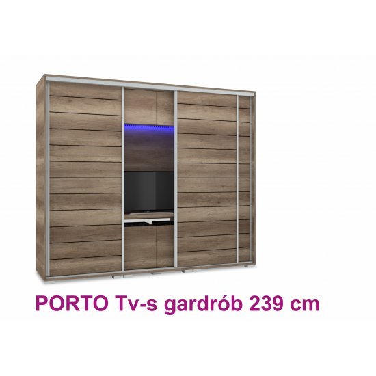 Porto Tv-s  gardrób 239 cm