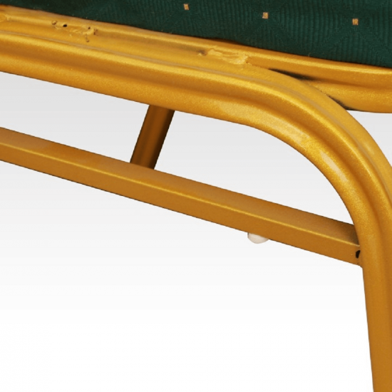 ZINA Rakásolható szék, zöld/matt arany keret 2 NEW