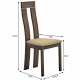 DESI Fa szék, bükk merlot/Magnolia barna anyag