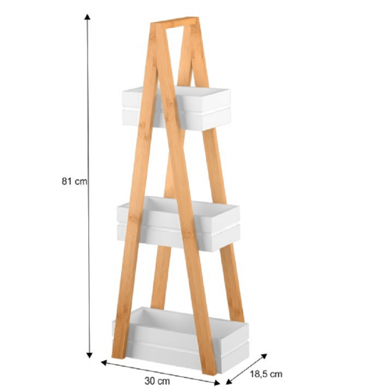 VEGO Polc, bambusz/fehér