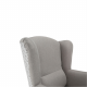 BELEK Dizájnos fotel, anyag, cappuccino/minta