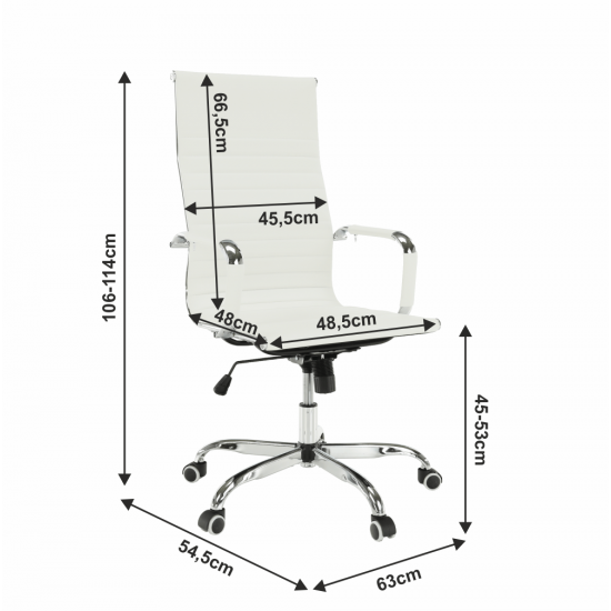 AZURE Irodai szék, fehér 2 NEW