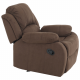 ASKOY Állítható relaxáló fotel, barna szövet