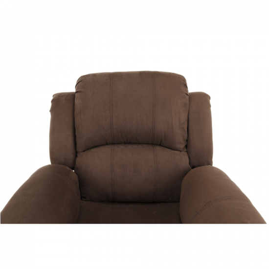ASKOY Állítható relaxáló fotel, barna szövet