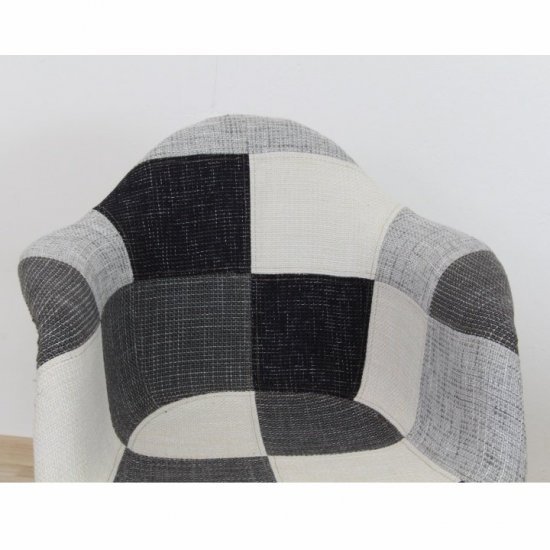 KUBIS Fotel, anyag patchwork/bükk NEW
