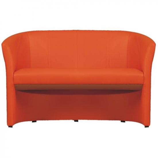 CUBA Klub dupla fotel, narancssárga textilbőr