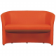 CUBA Klub dupla fotel, narancssárga textilbőr