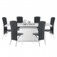 KORINTOS étkezőasztal , fehér színű HG, 160-200x90 cm