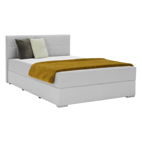 FERATA Boxspring típusú ágy 120x200, világosszürke KOMFORT