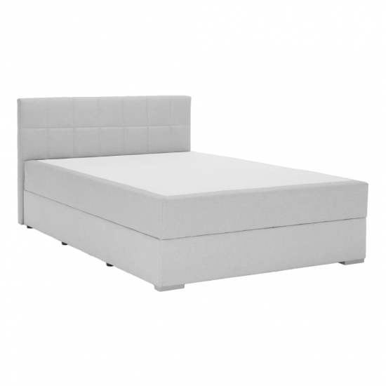 FERATA Boxspring típusú ágy 140x200, világosszürke KOMFORT