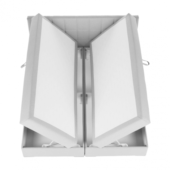 FERATA Boxspring típusú ágy 180x200, világosszürke KOMFORT