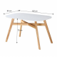 CYRUS Étkezőasztal, fehér/természetes fa, 120x80 cm 2  NEW