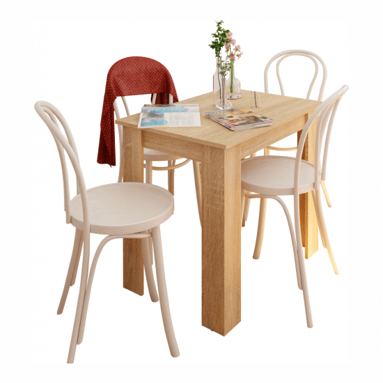 TARINIO Étkezőasztal, sonoma tölgy, 86x60 cm