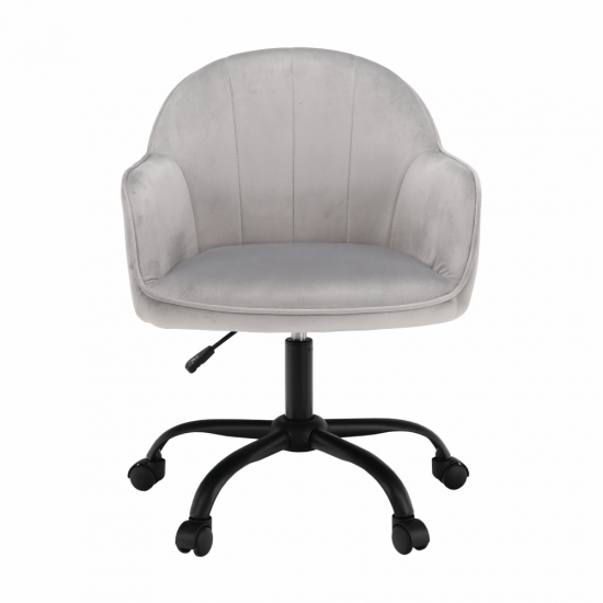 EROL Irodai szék, Velvet anyag világosszürke/fekete