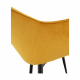 FEDRIS Dizájnos fotel, sárga Velvet anyag