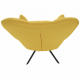 KOMODO Dizájnos forgó fotel, sárga/fekete