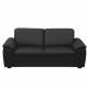 BITER 3- személyes kanapé támasztékokkal, textilbőr fekete
