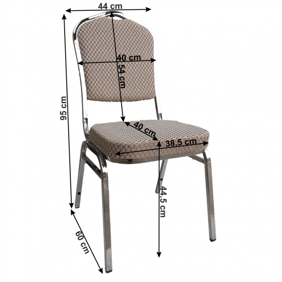 ZINA Rákásolható szék,  bézs/minta/króm 3 NEW