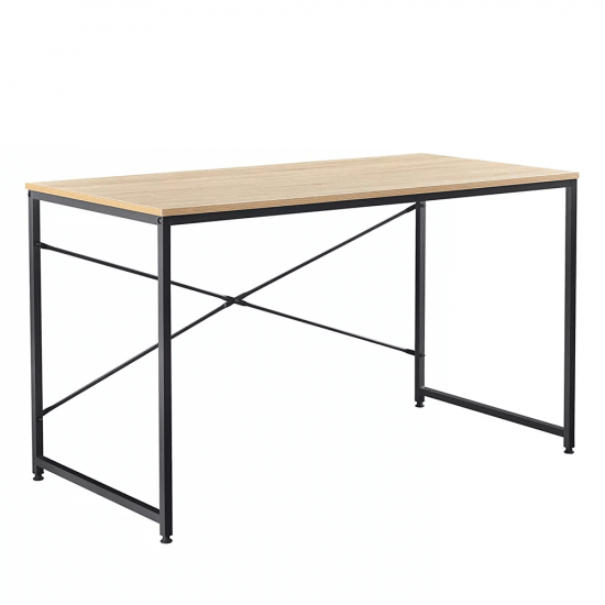 MELLORA Íróasztal tölgy/fekete, 120x60 cm