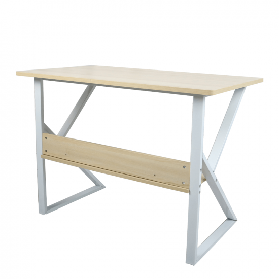 TARCAL Polcos íróasztal, természetes tölgyfa/fehér 100
