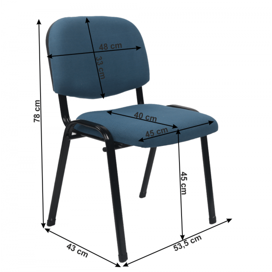 ISO Irodai szék, sötétkék ECO