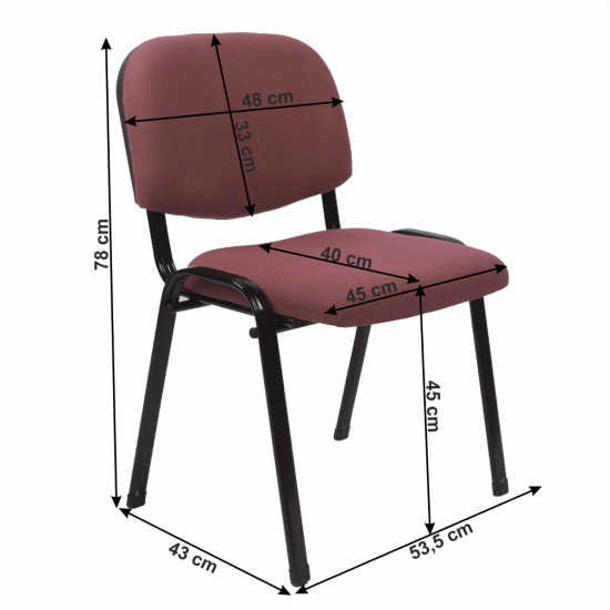 ISO Irodai szék, vörösesbarna 2 NEW