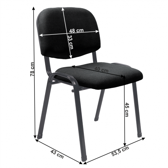 ISO Irodai szék, fekete ECO