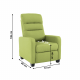 TURNER Relaxáló fotel, zöld