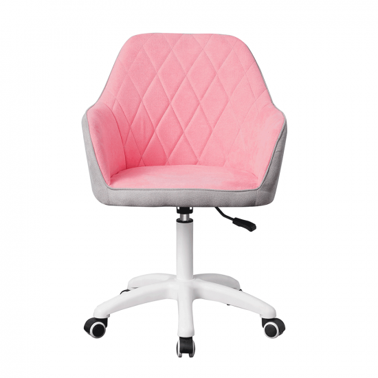 SANTY Irodai szék, szövet rózsaszín/szürke/fehér