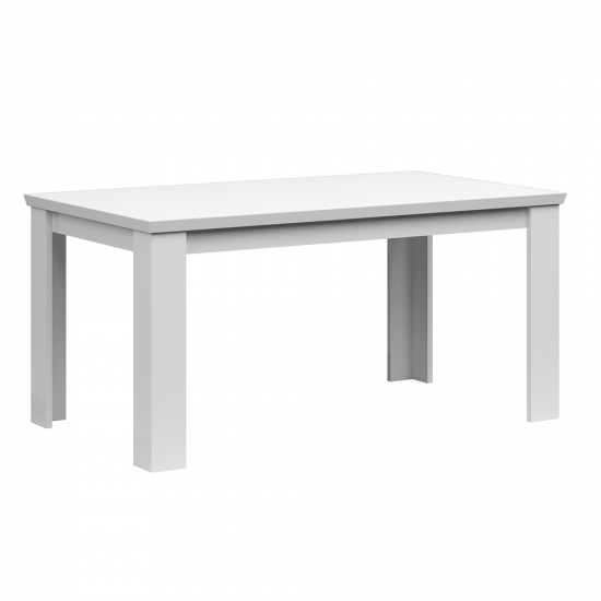 ARYAN Szétnyitható étkezőasztal, fehér, 160-200x91 cm