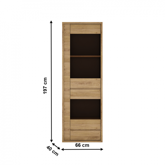 SHELDON Vitrin, shetland tölgy TYP 01