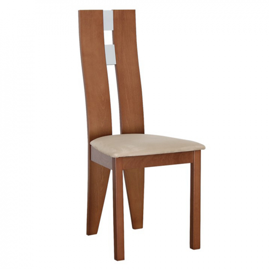 BONA Fa szék, cseresznye/bézs szövet NEW