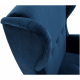 RUFINO Füles fotel, kék/dió 2 NEW