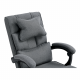 WALDOR Irodai szék kihúzható lábtartóval, szürke/króm