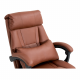 DARTON Irodai szék lábtartóval, barna ekobőr