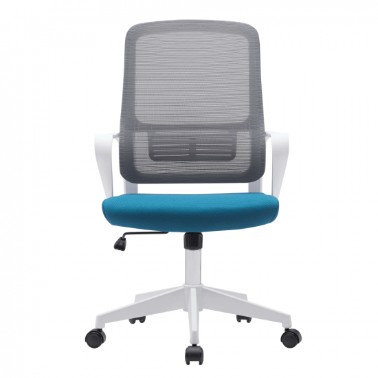 SALOMO Irodai szék, szürke/petróleumzöld/fehér TYP 1