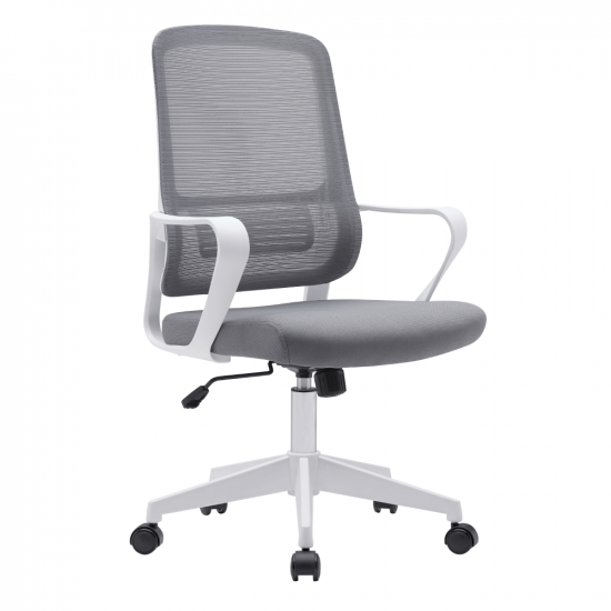 SALOMO Irodai szék, szürke/fehér TYP 1