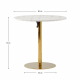 LAMONT Étkezőasztal, világos márvány/gold króm - arany, átmérő 80 cm