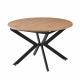 ABERO Kihúzható étkezőasztal, artisan tölgy/fekete, 100x100-140x75 cm TYP 1