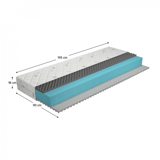 LEJSA Matrac, habszivacs, 90x195