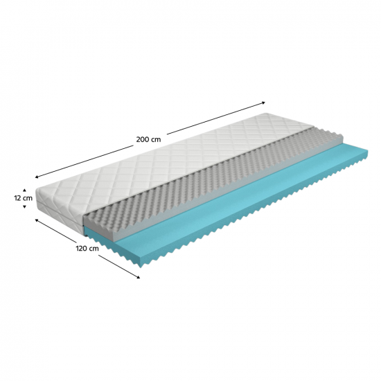 VALERI Matrac, habszivacs, 120x200