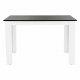 KRAZ Étkezőasztal, fehér/fekete, 120x80 cm