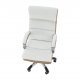 KOLO Irodai szék, fehér/barna textilbőr CH137020