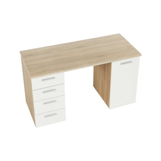 EUSTACH íróasztal, tölgy sonoma/fehér