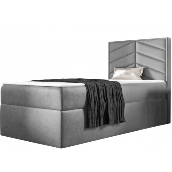 ST7 boxspring ágy 80cm világosszürke Riviera 91