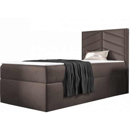 ST7 boxspring ágy 80cm világosszürke Riviera 91